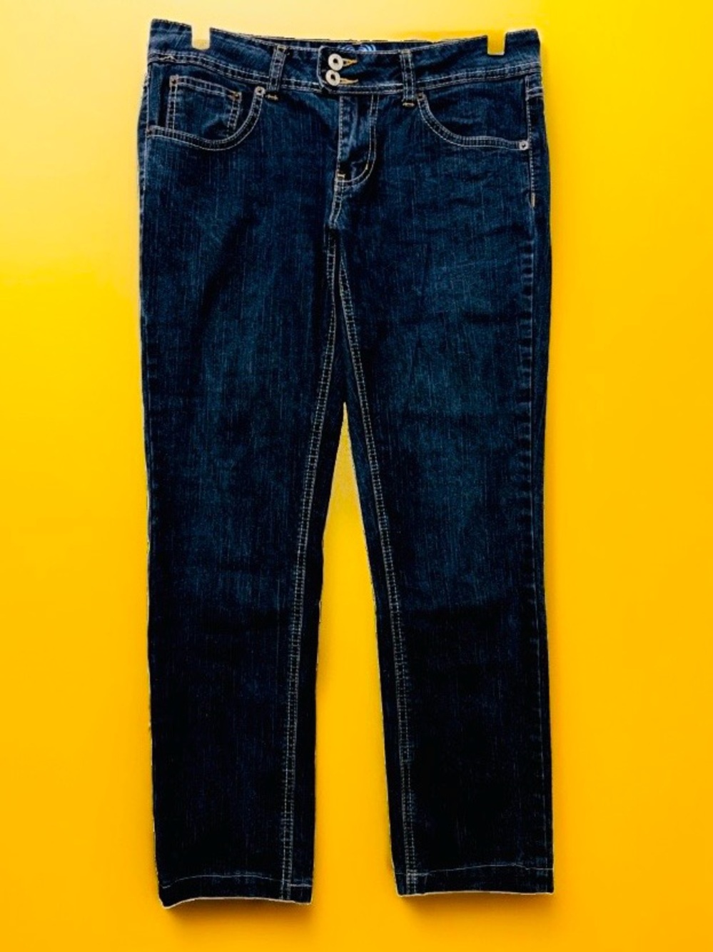 Angels Jeans Womens 9 Blue  Mid Rise Dark Wash Denim